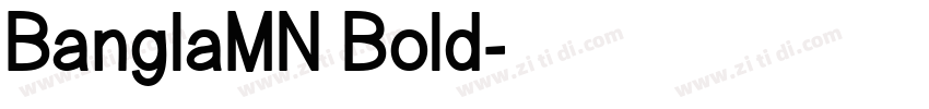 BanglaMN Bold字体转换